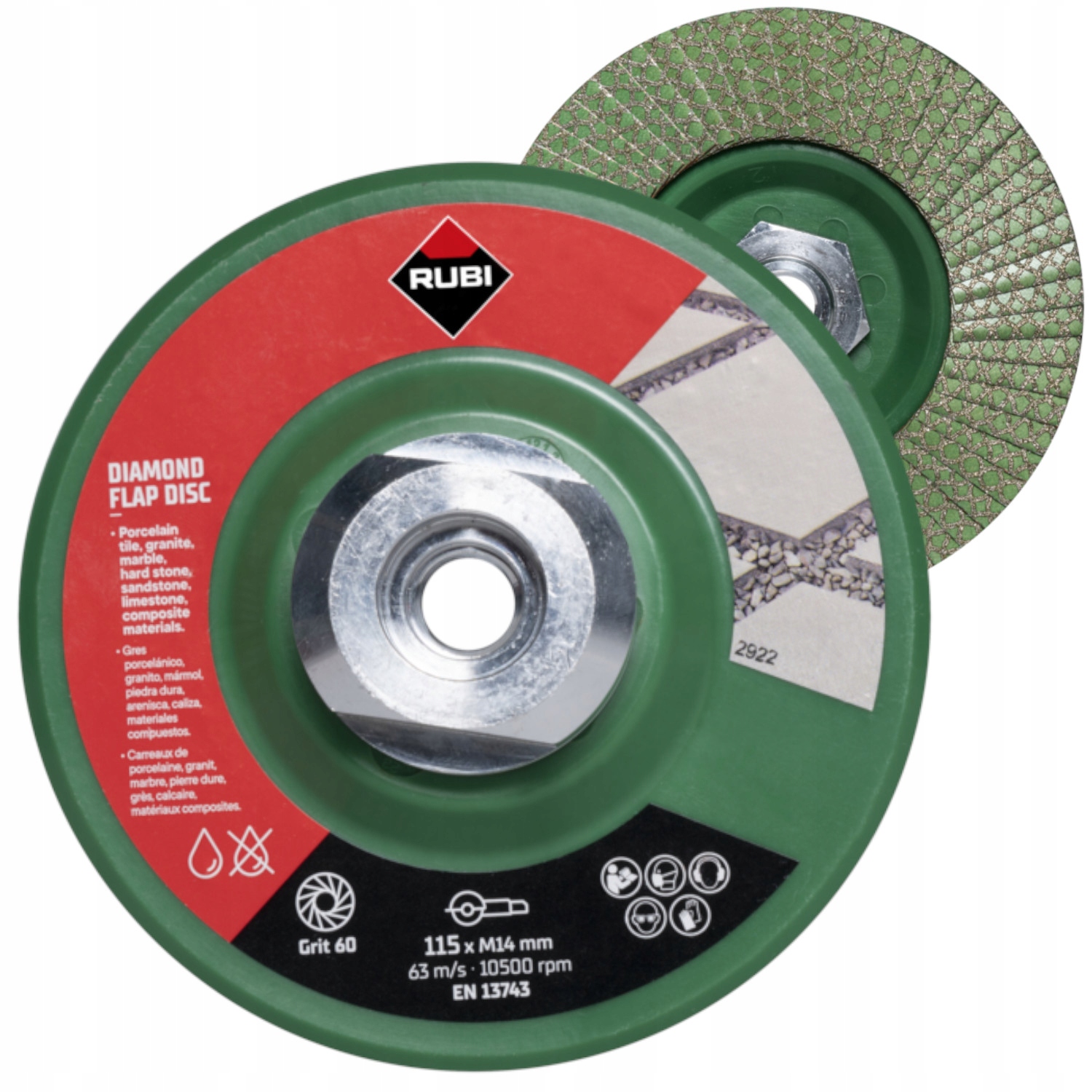 Rubi Dysk szlifierski 50/60 do obróbki zgrubnej 115 mm Flap disc