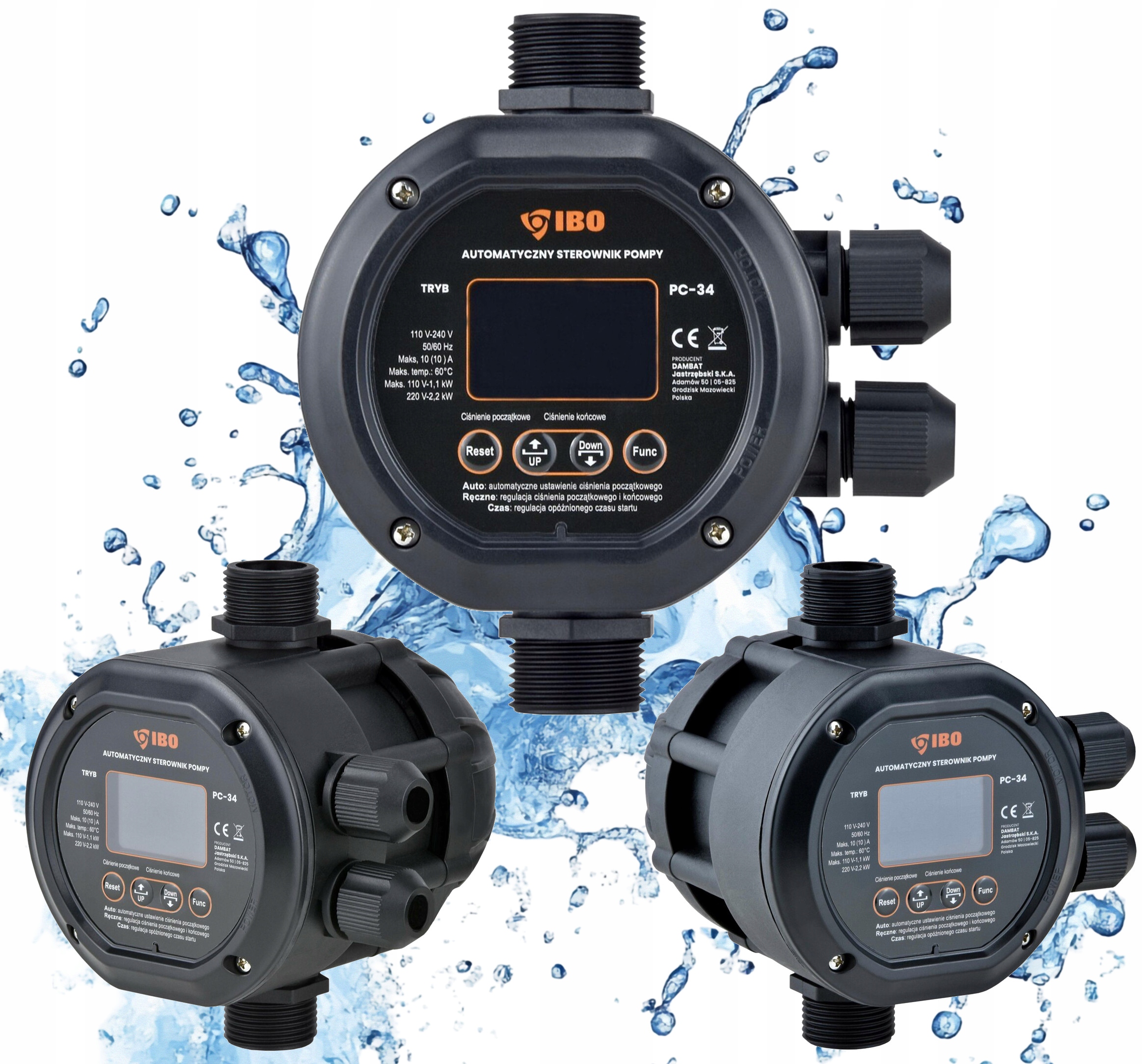Elektronický Ovládač Spínač PC-34 Ibo Automatický Ovládač Čerpadla