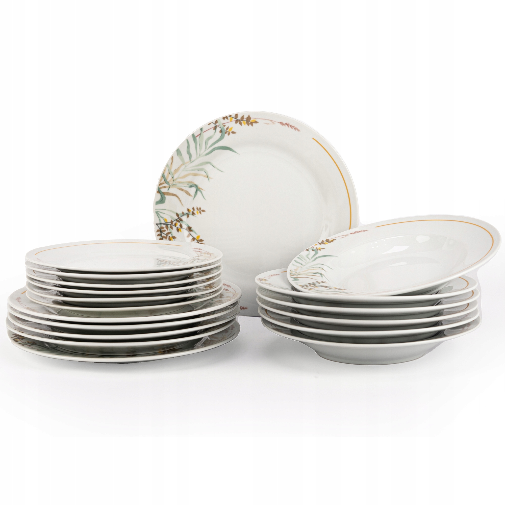

Komplet talerzy obiadowych Porcelana Serwis 18 El.