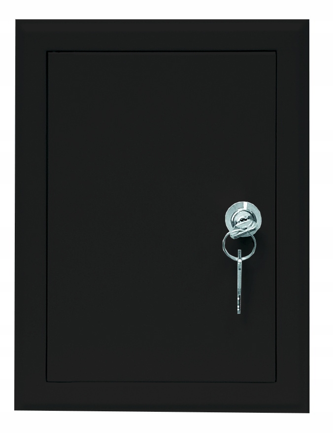 DRZWICZKI REWIZYJNE CZARNY MAT 30x40 ZAMEK