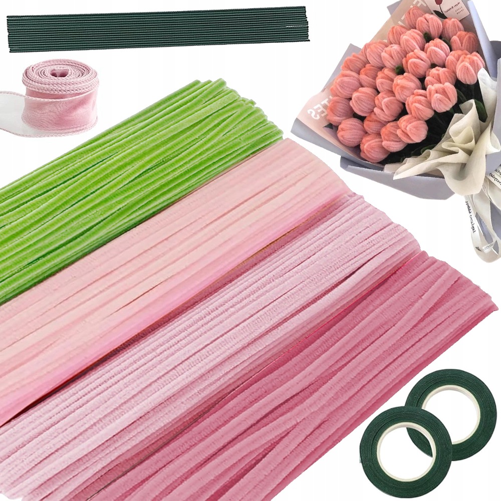 Sada 400 Diy Kreativních Drátků Kytice Tulipánů K Narozeninám