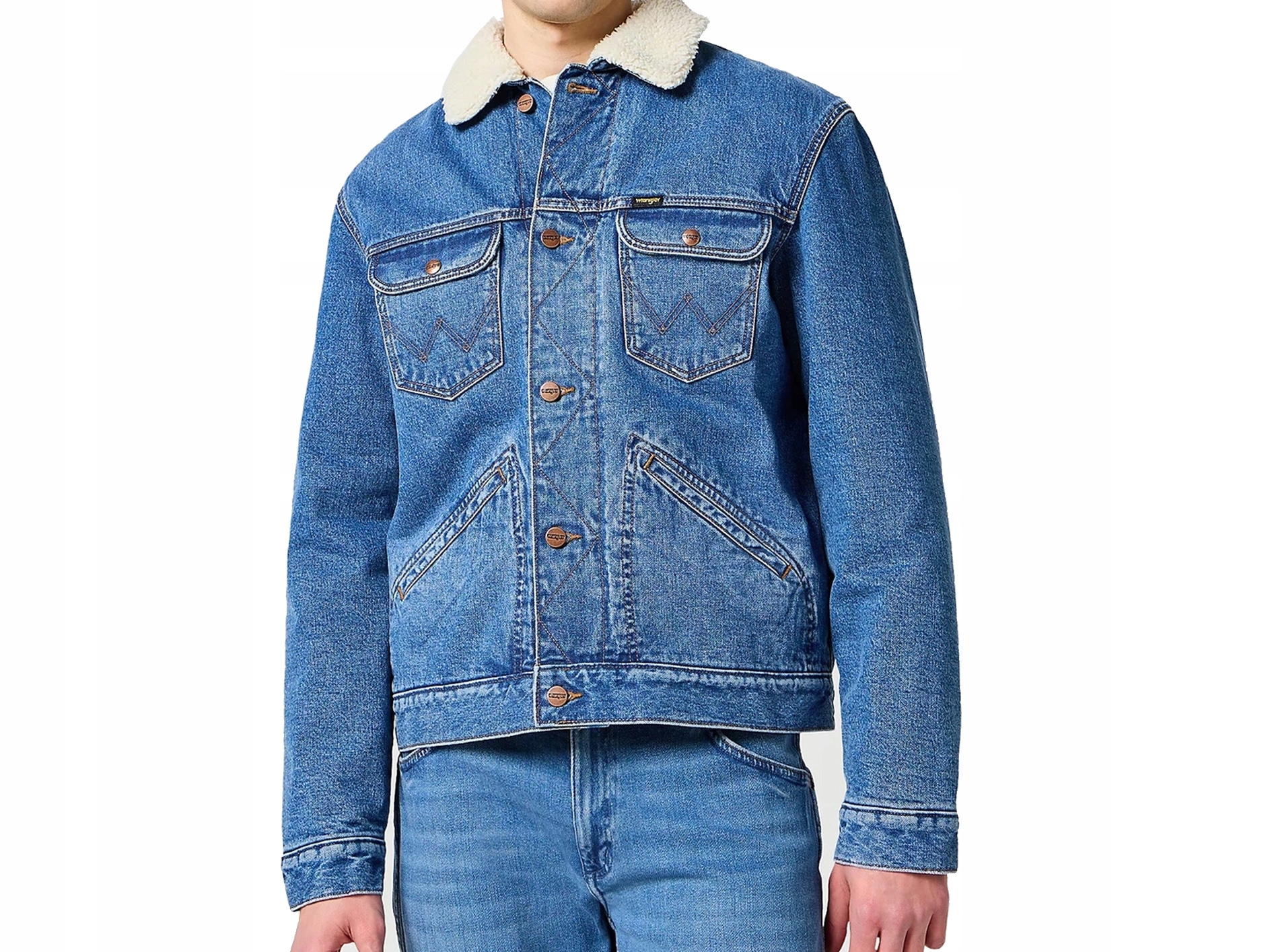 Wrangler džínová bunda s medvídkem 124MJ Sherpa Wranch XXL