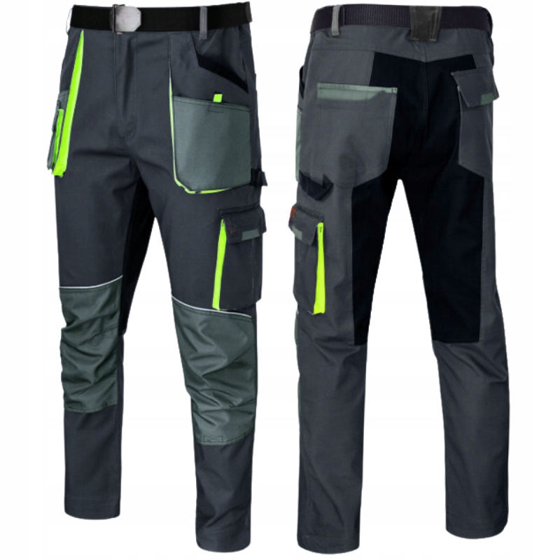 Spodnie robocze męskie długie ochronne monterskie Stretch Slim Bhp r. 54
