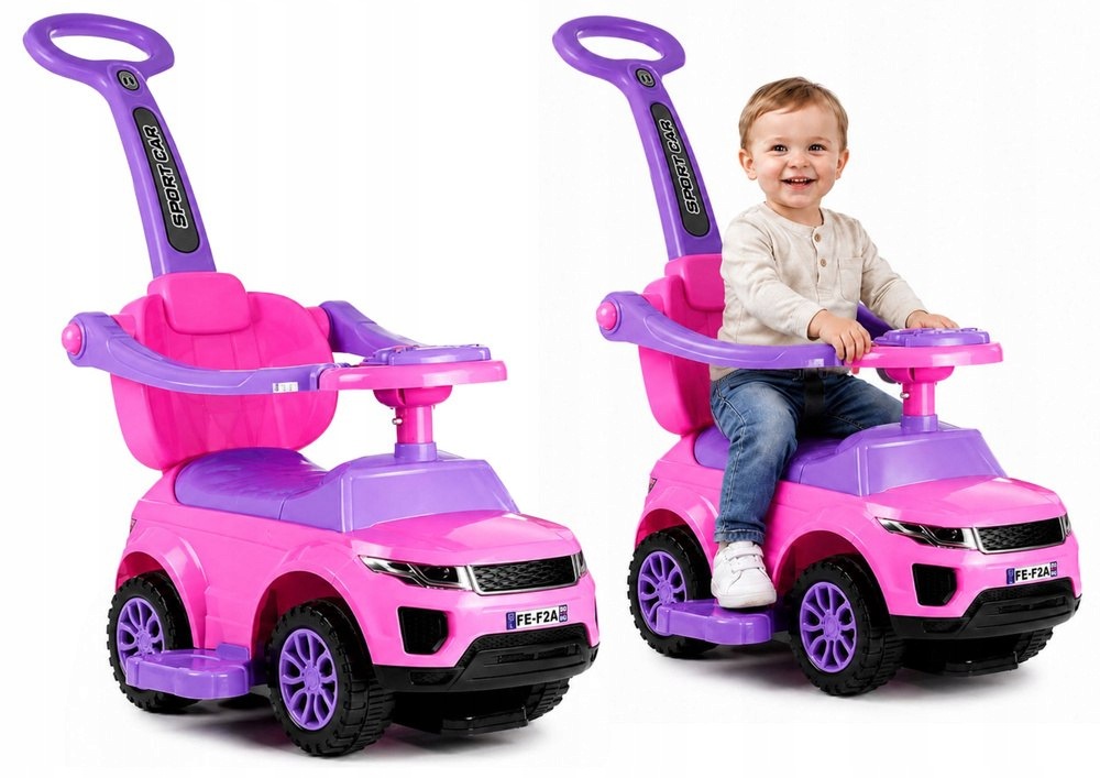 Jeździk z Pchaczem 614W Różowy Lean Cars