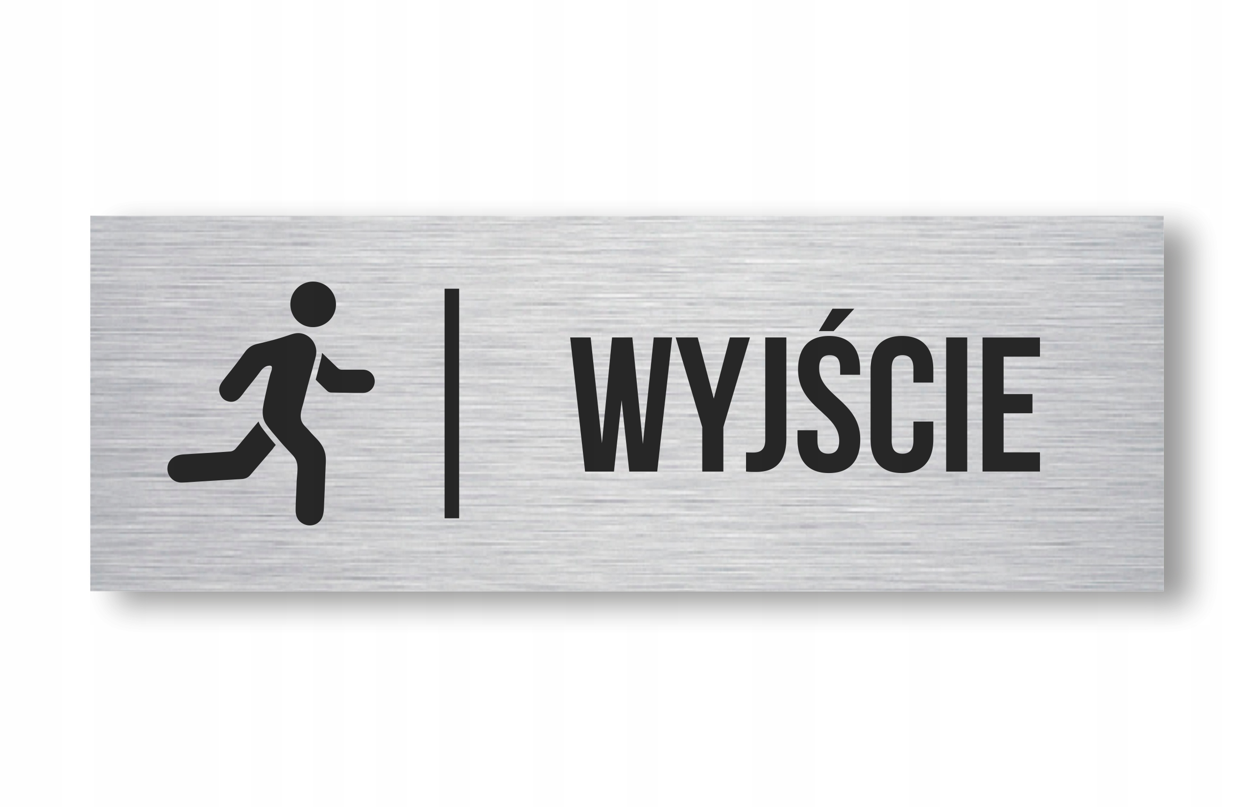 TABLICZKA WYJŚCIE ALUMINIUM UV 20X7CM