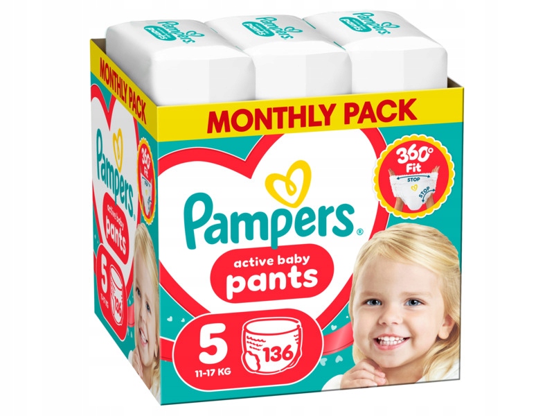 Pieluchomajtki Pampers Pants 5 (136 szt.)