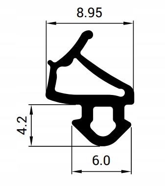 Uszczelka do okna PCV S-1127 UNIWERSALNA STOMIL VEKA OKNOPLAST EPDM Kod producenta UOS-1127