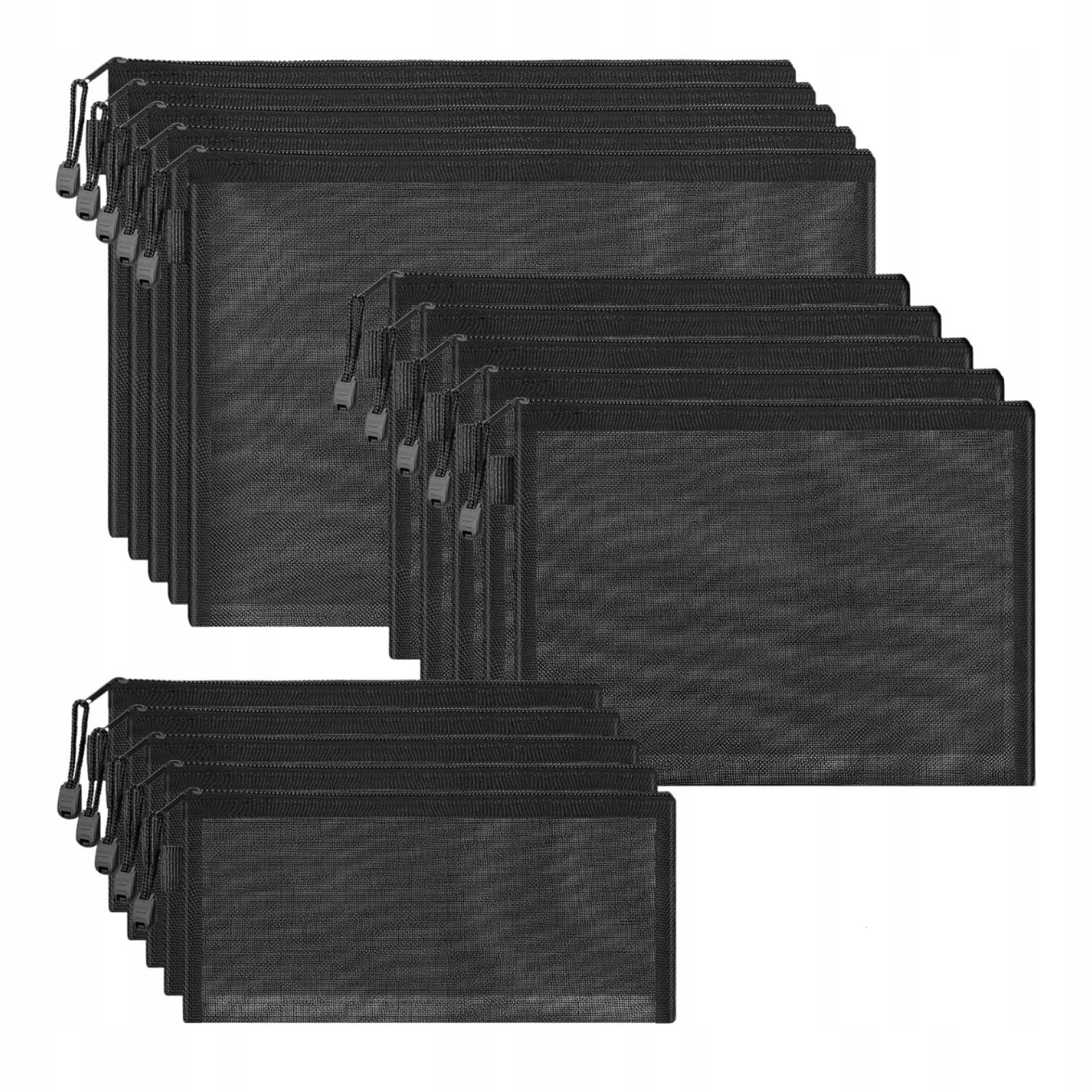 15Pcs Mesh Zipper Pouch Bags Nylon Purse Organizer Pouch Toiletry Bag