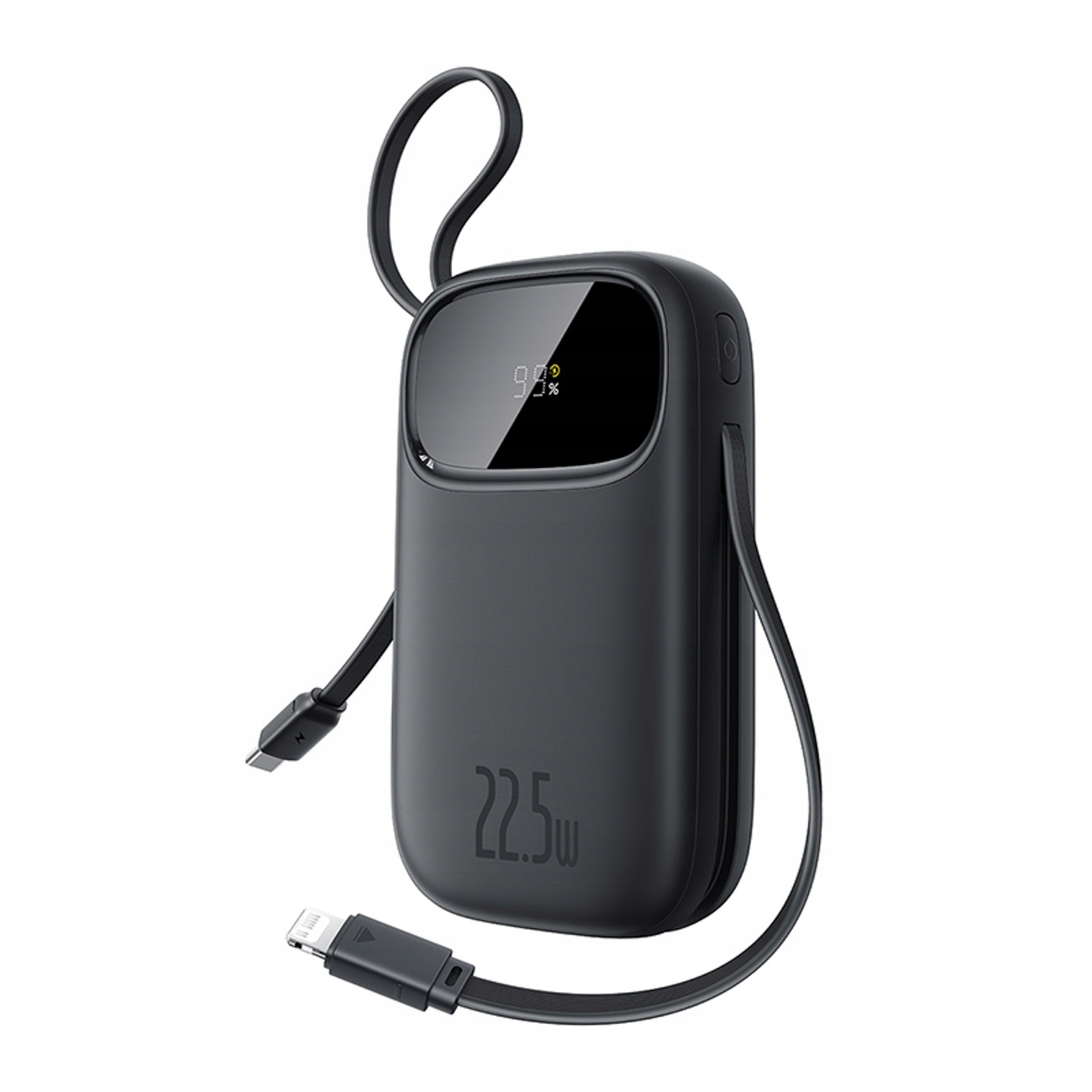 Powerbanka 10000 mAh 22.5 W s displejem Usb-c Lightning, černá