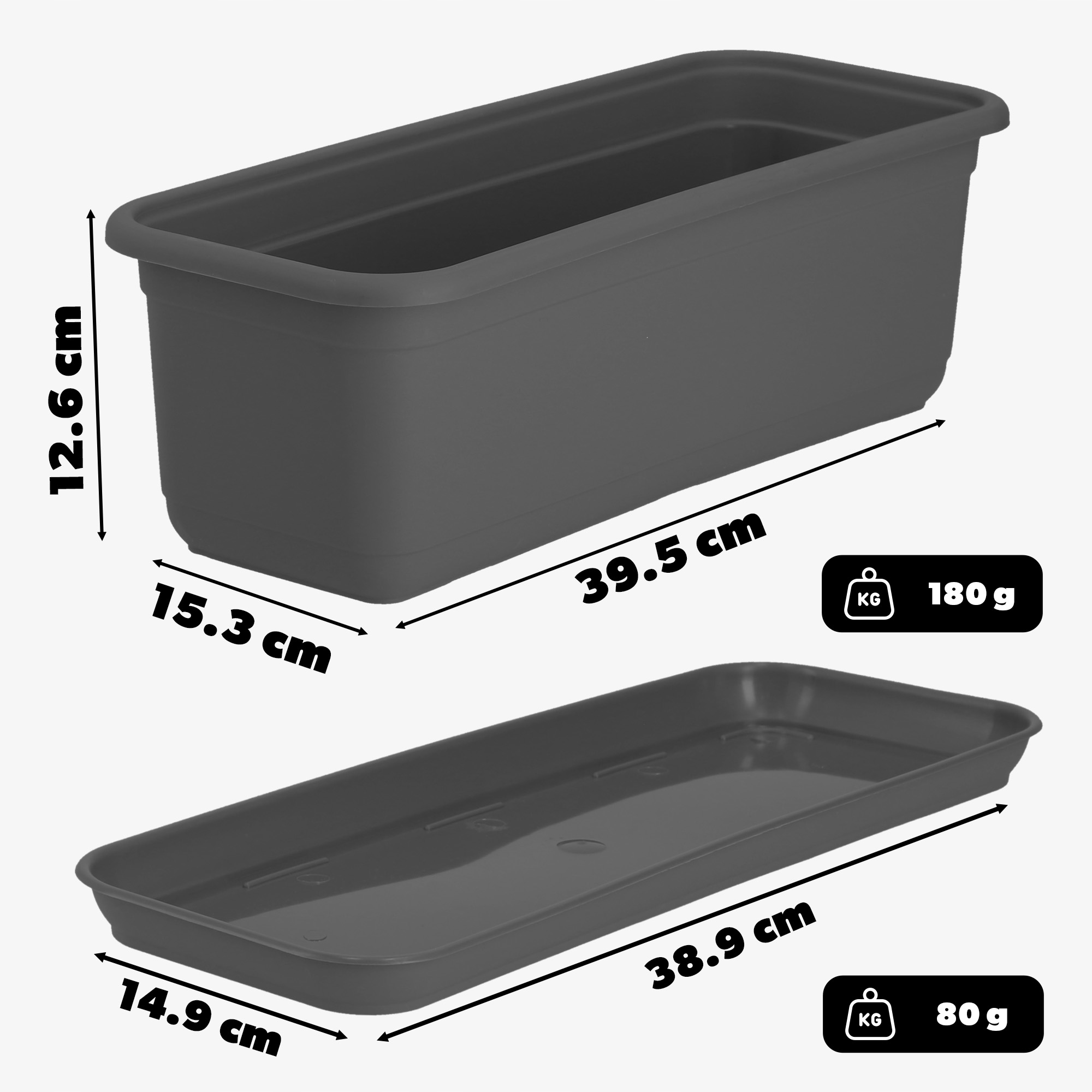 SKRZYNKA BALKONOWA DONICZKA 40cm + PODSTAWKA Kod producenta K8369