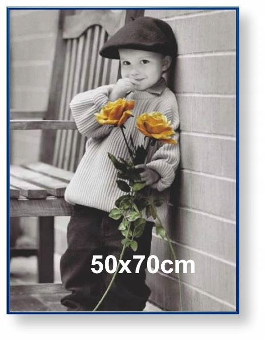 Hliníkový rám pro obraz, fotografii nebo plakát 50 x 70 cm, tmavě modrý