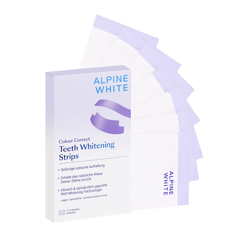 Alpine White Purple Whitening Strips fioletowe paski wybielające do zębów