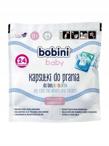 2x Bobini Baby Kapsle na praní bílé barvy 24Ks