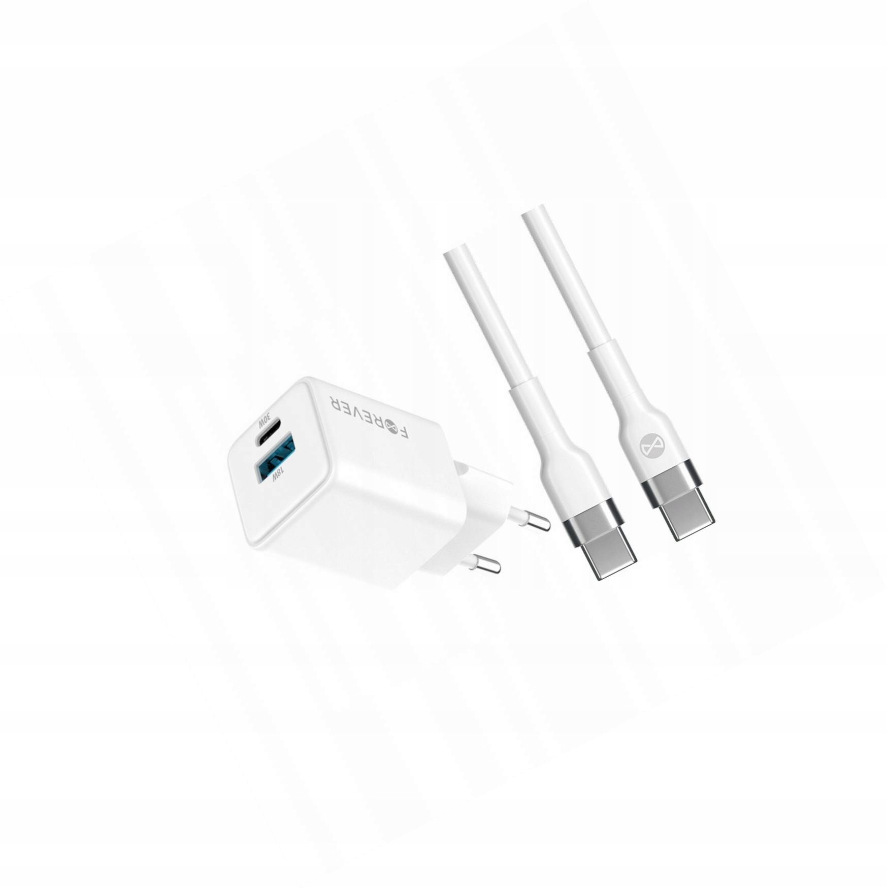 Szybka ładowarka GaN 30W Usb i Usb-c z kablem do Samsung Galaxy M31s