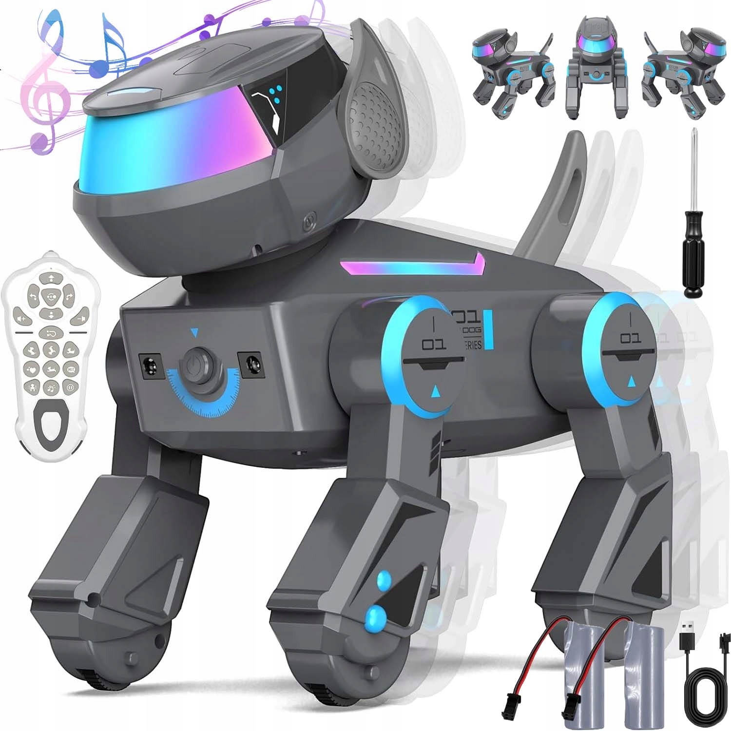 Robot Pes Na Dálkové Ovládání S Interaktivními Led Diodami A Programovatelným Ovládáním