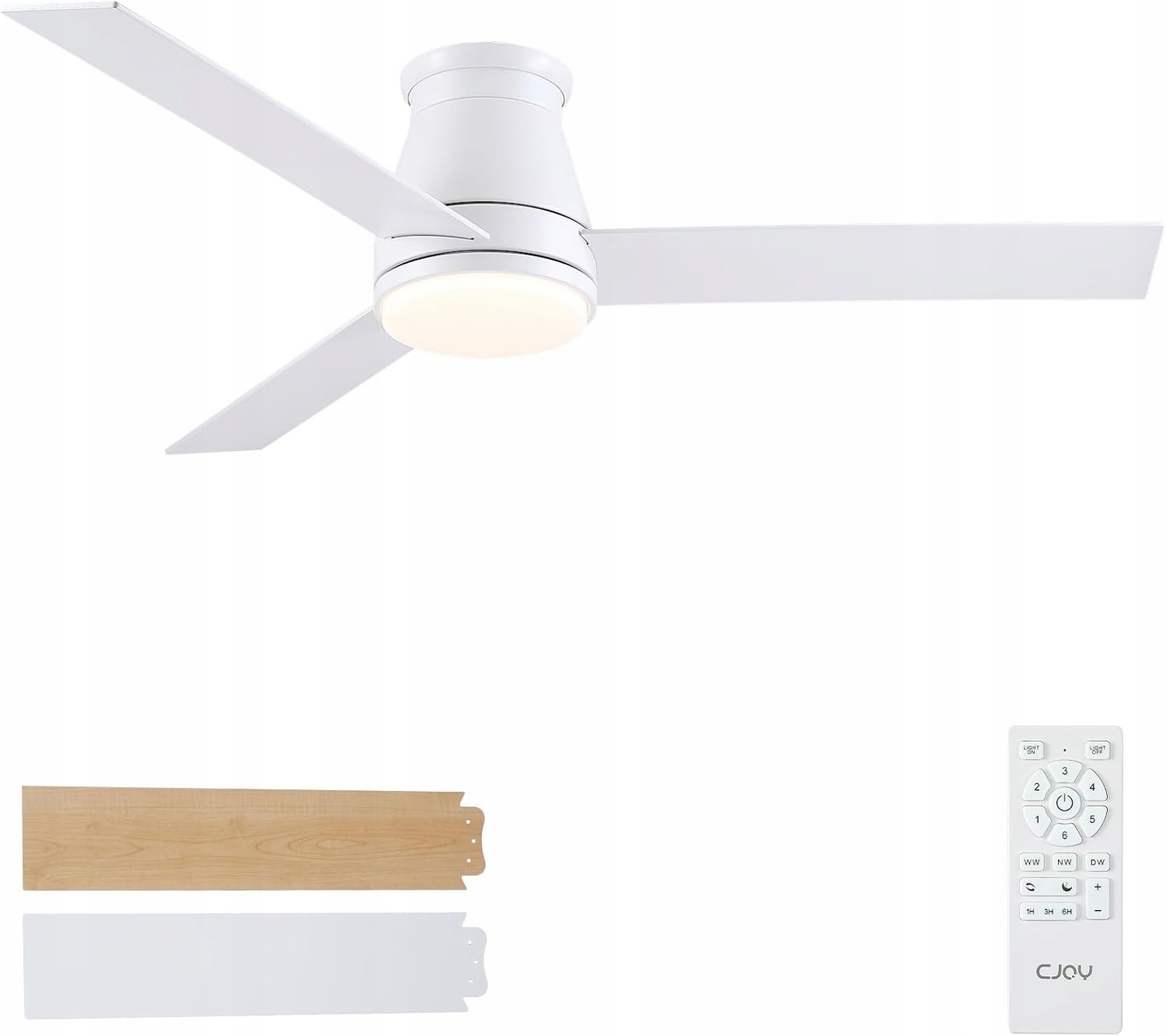 Stropný ventilátor Cjoy s osvetlením, model DY1153-3B/52, 132 cm