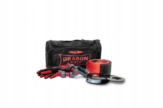 Dragon Winch Taška 4 x 4 Strážky Autolawety 6v1 šekelové spony Pás rukavice