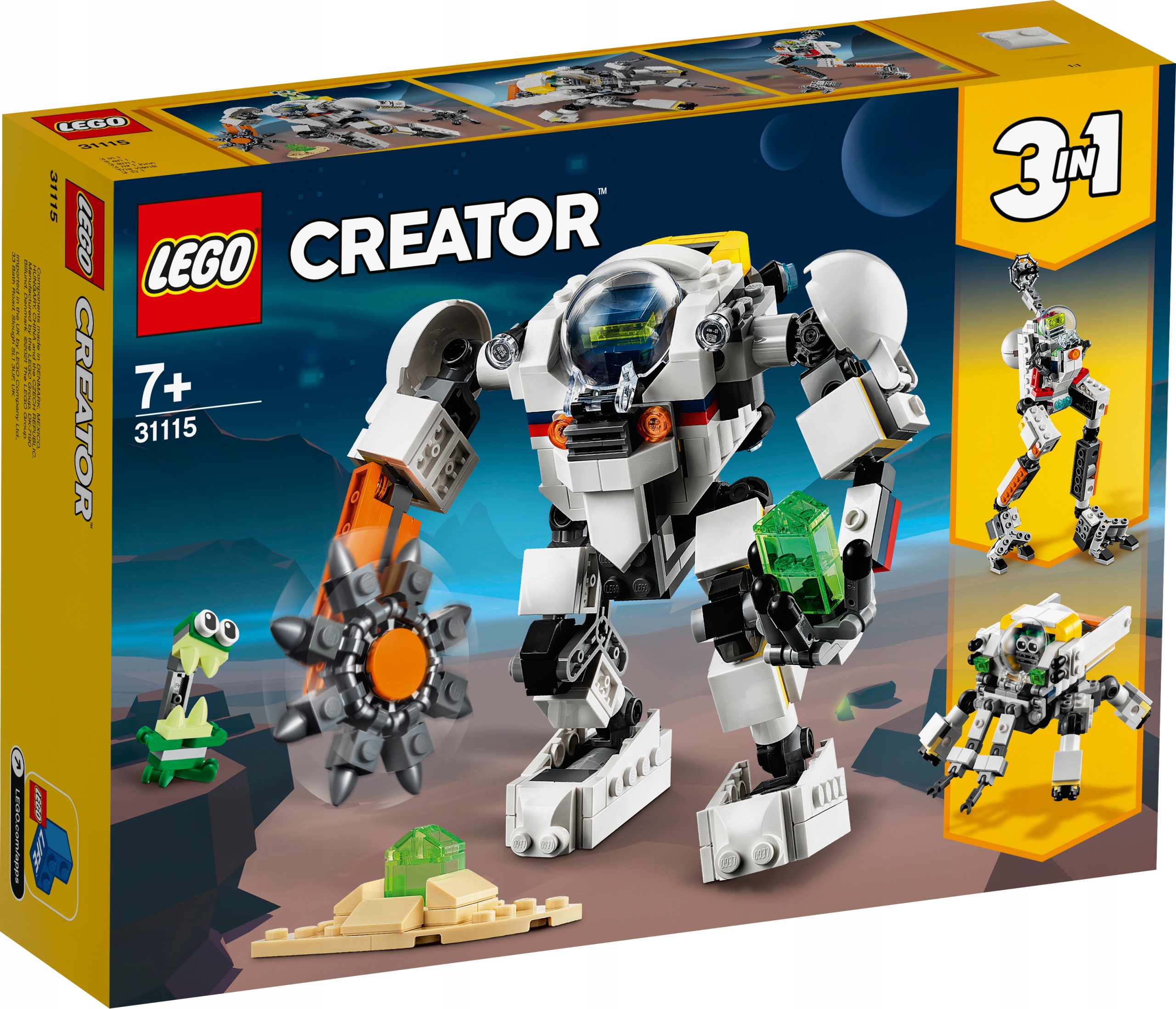 LEGO CREATOR Kosmiczny robot górniczy 31115