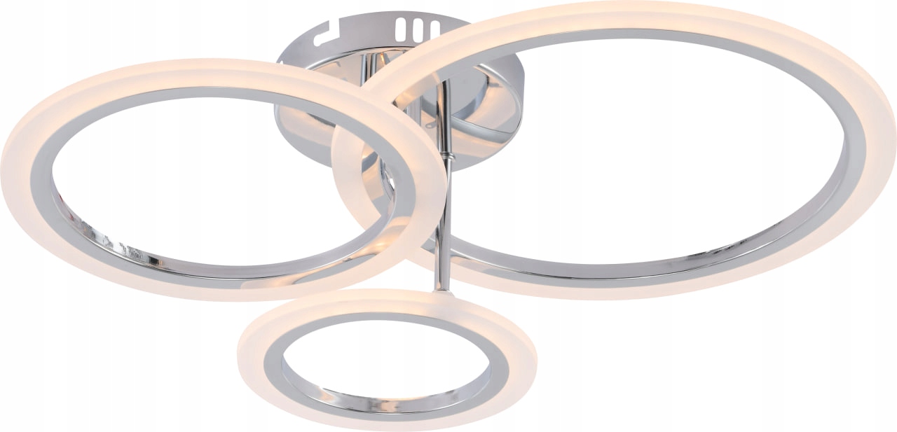 Led Lampa Ring Chrom 66W 3000-6500K Dálkový Ovladač Regulace Světla Vargo DL1004