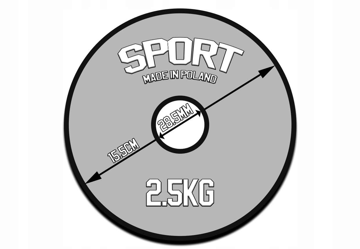 HANTLA ŻELIWNA 1x25kg hantel 25kg gryf obciążenie Typ regulowane