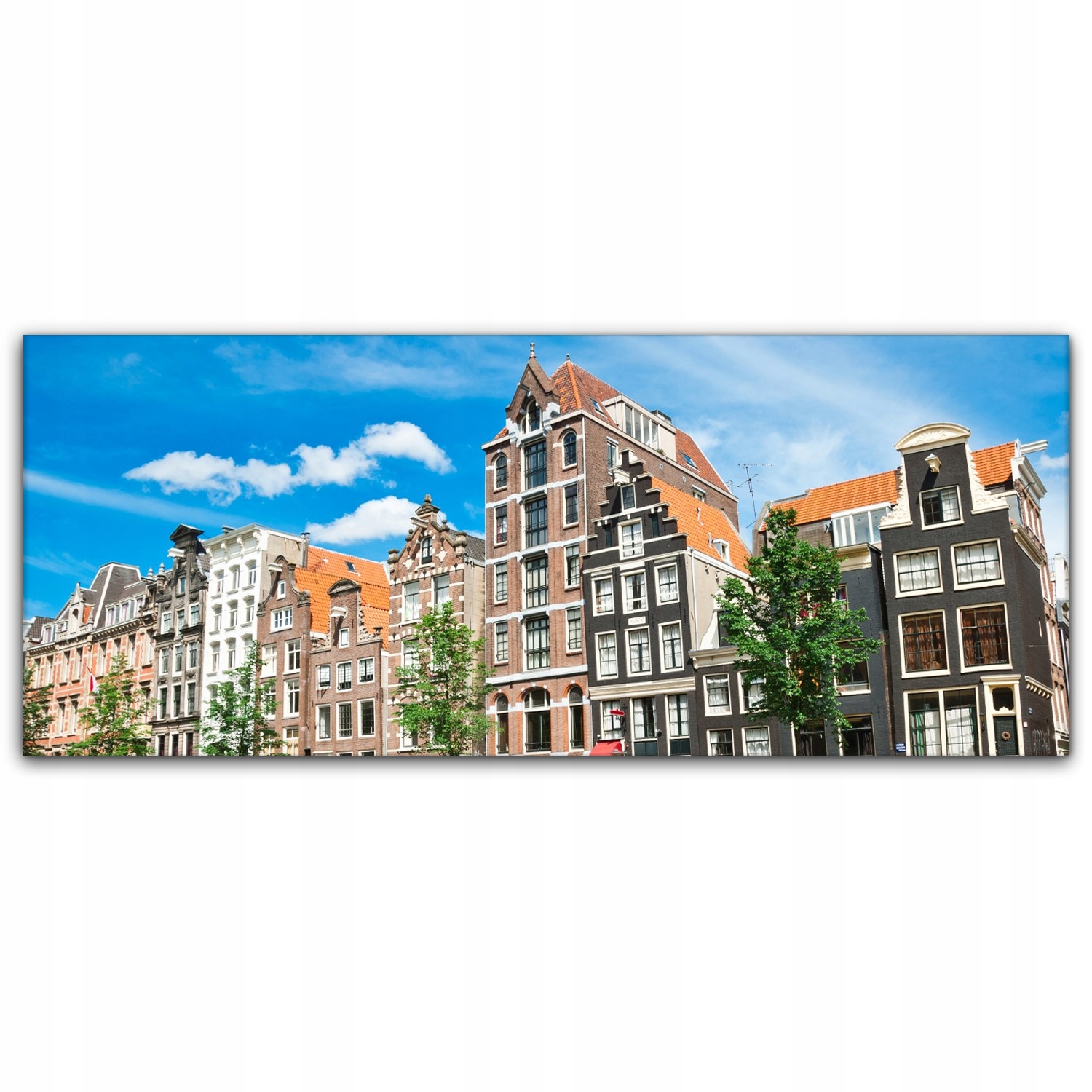 

Obraz canvas na ścianę 125x50 Amsterdam Kanał Domy