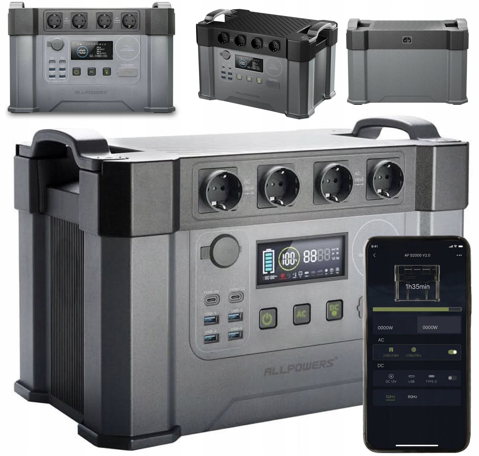 Allpowers S2000 Pro 2400W Napájecí stanice Akumulátor Nouzové nabíjení