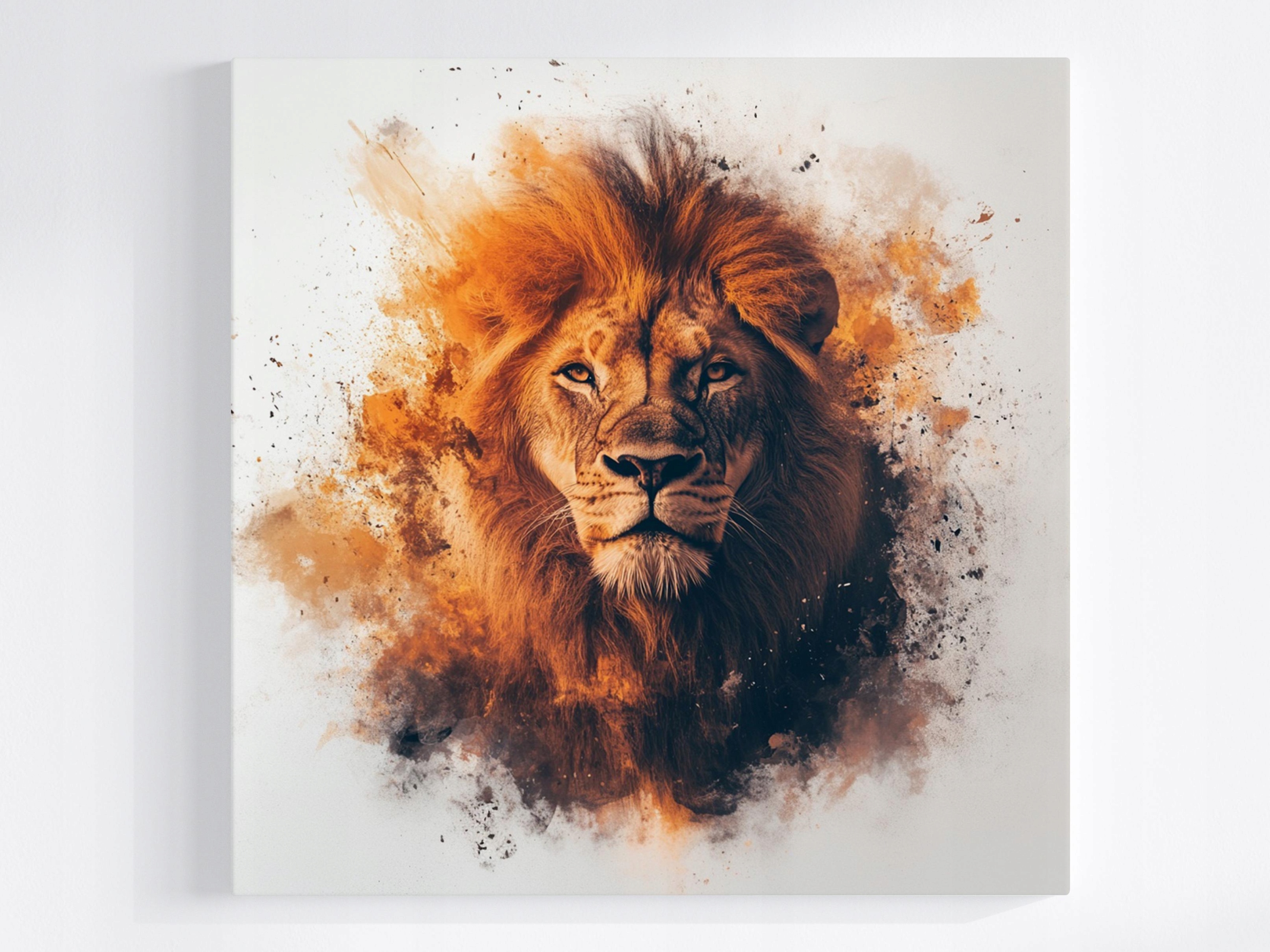 Obraz Na Plátně Canvas Portrét Grafika Zvíře Lev Fauna Afrika 80x80