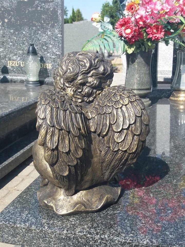 Ozdoba Anioł z Misiem na Grób Figura Betonowa Producent inna