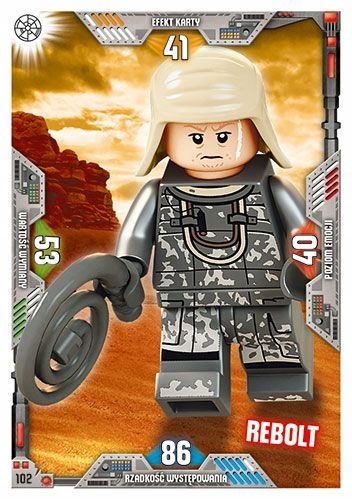 Karta Lego Star Wars Seria 2 nr 102 Rebolt