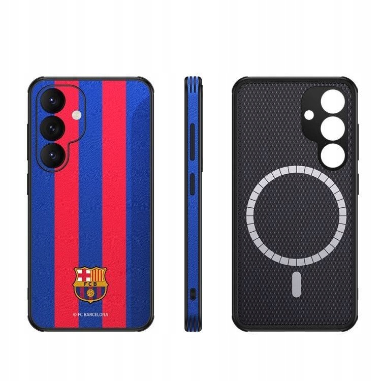 Etui Samsung S24 Fc Barcelona Skórzane Magnetyczne Magsafe Bg