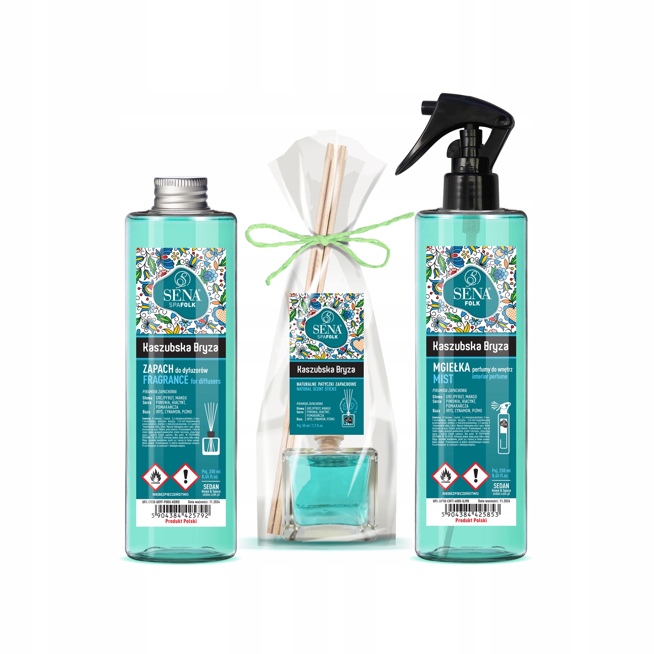 SENA FOLK dyfuzor perfumy BIAŁE KWIATY CYTRUSY Kaszubska Bryza 50ml Rodzaj dyfuzor z patyczkiem