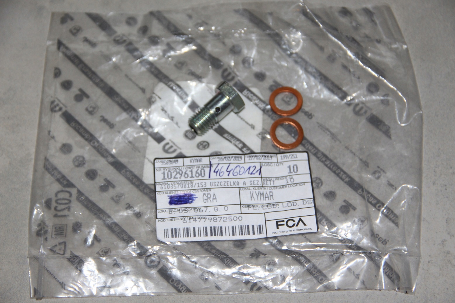 ALFA ROMEO ŚRUBA Z FILTREM OLEJU TURBO Typ samochodu Samochody osobowe