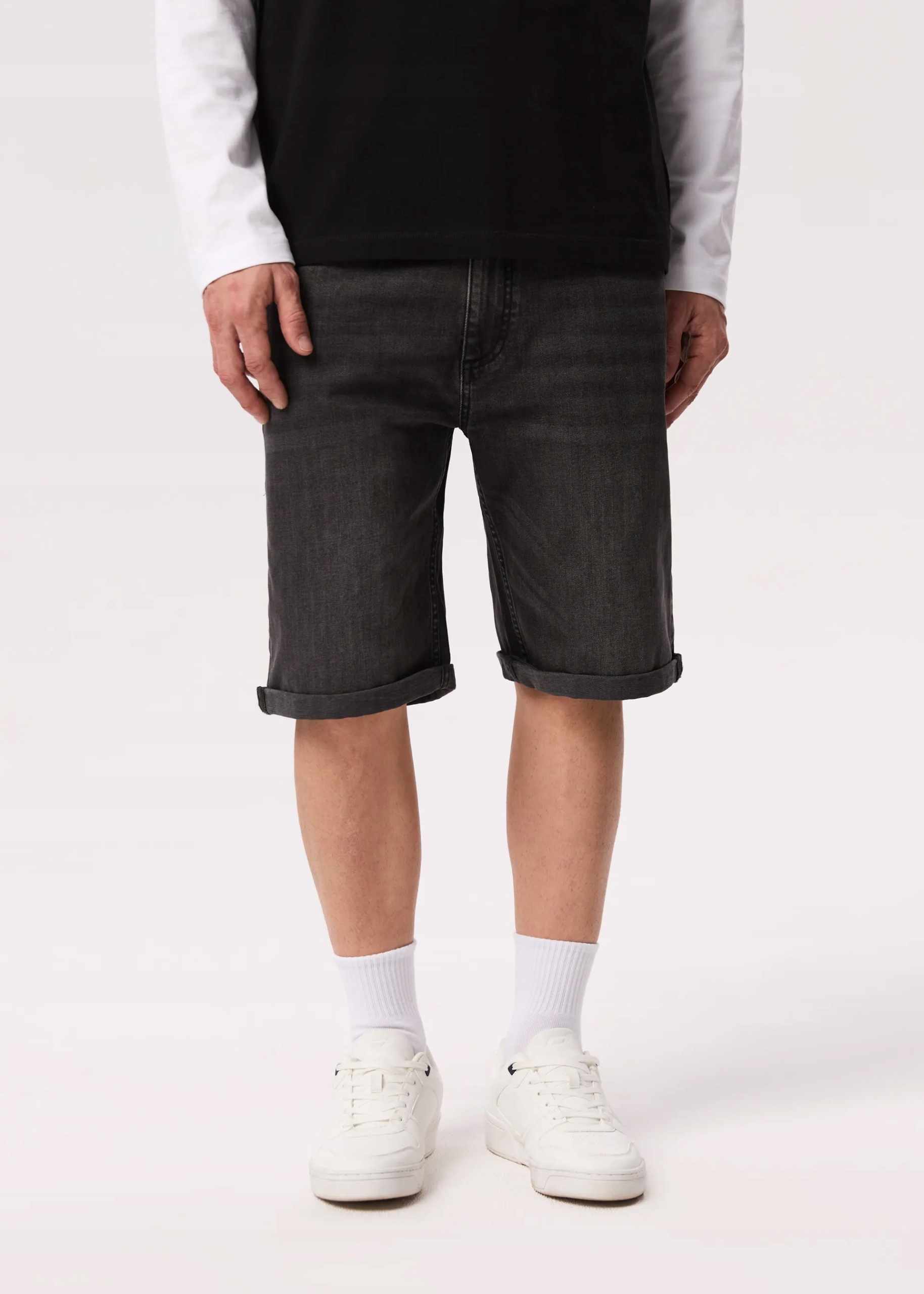 Spodenki męskie jeansowe Diverse Sheldon Sh 262 Czarny 34