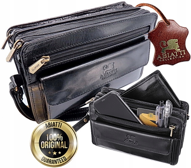 Exkluzivní Pánská Kožená Taška Do Ruky S Tlustou Přírodní Kůží Na Zip