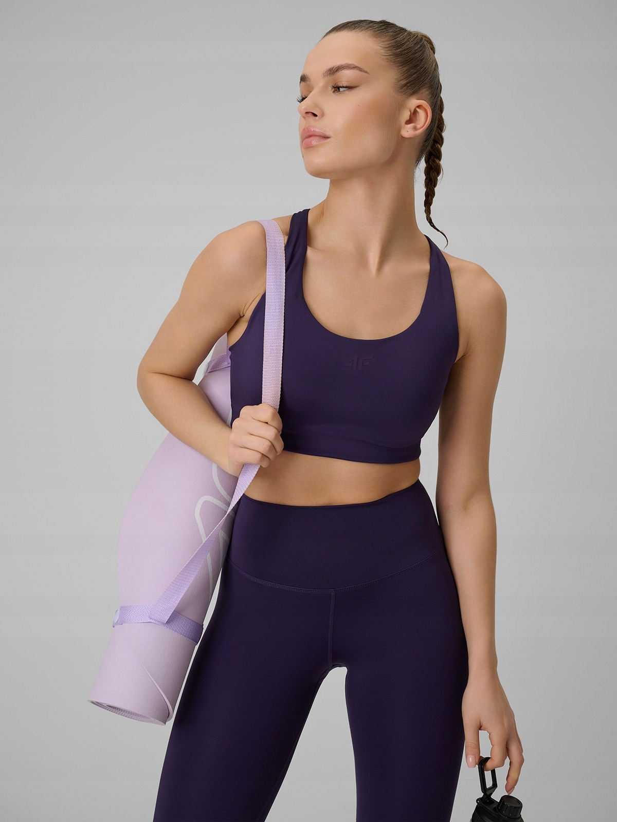 4F Dámská Sportovní Podprsenka Fialová Střední Podpora L