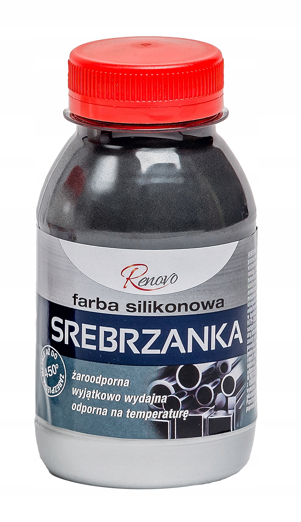Srebrzanka Farba Żaroodporna 450 C 0,2 L