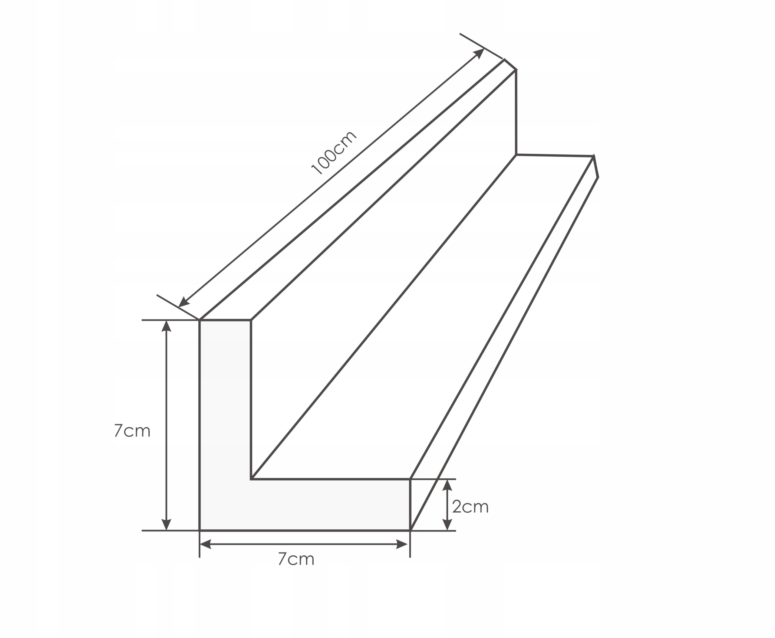 KĄTOWNIK styropianowy 2x7x7 cm NAROŻNIK 45 szt. Marka SYMA