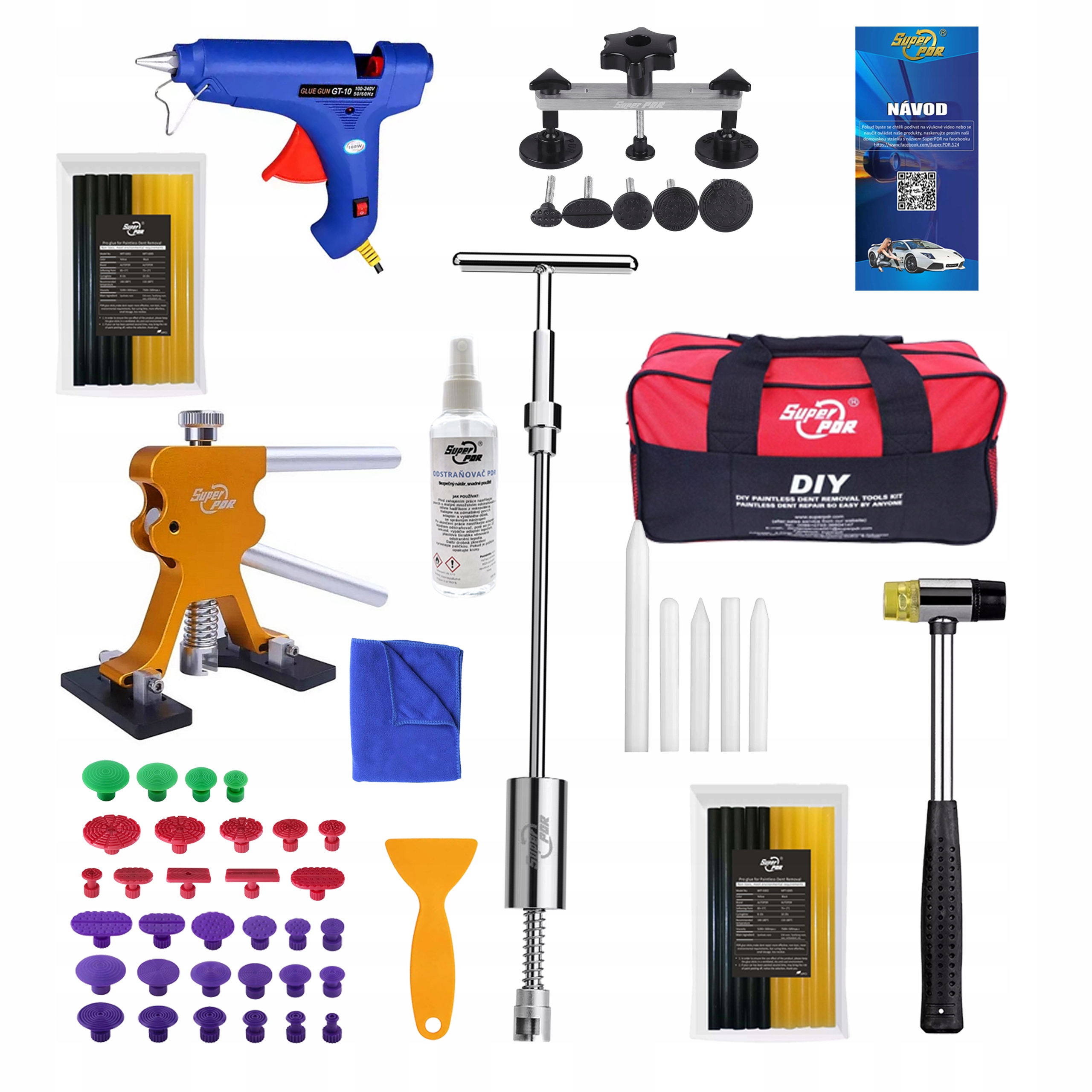 Sada na opravu promáčklin karoserie Pdr s českým návodem