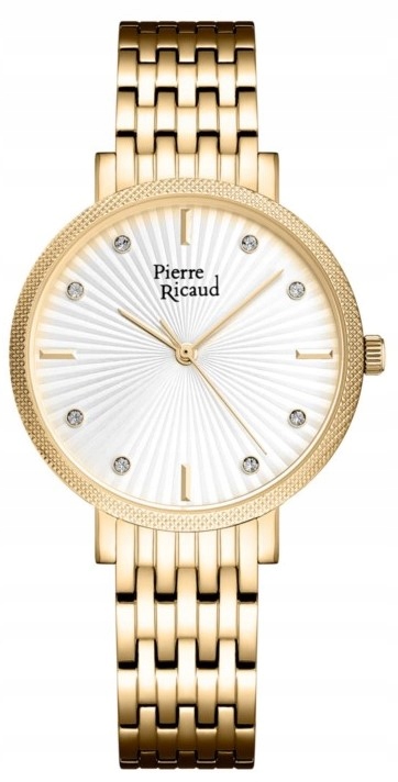Nové Originální dámské hodinky Pierre Ricaud P22079.1193Q se zlatým zirkony