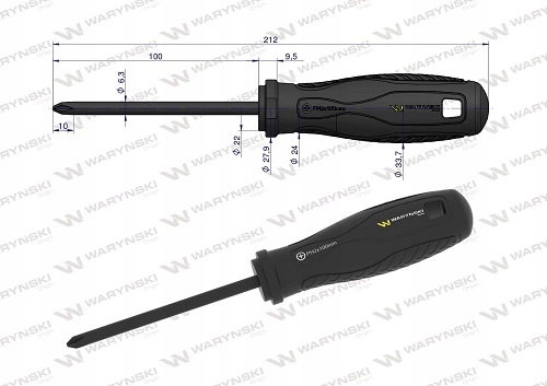 Wkrętak PH2 100 mm Waryński 25 lat EAN (GTIN) 3000000016664