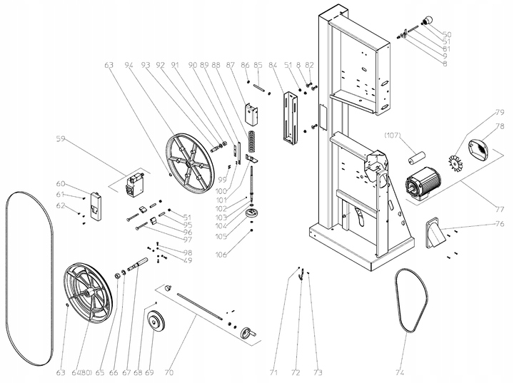 Metabo Dysza ssąca do pilarki piły taśmowej BAS 505 Precision DNB / WNB EAN (GTIN) 4003665420769