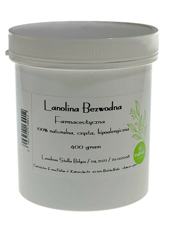 LANOLINA BEZWODNA FARMACEUTYCZNA CZYSTA 400g