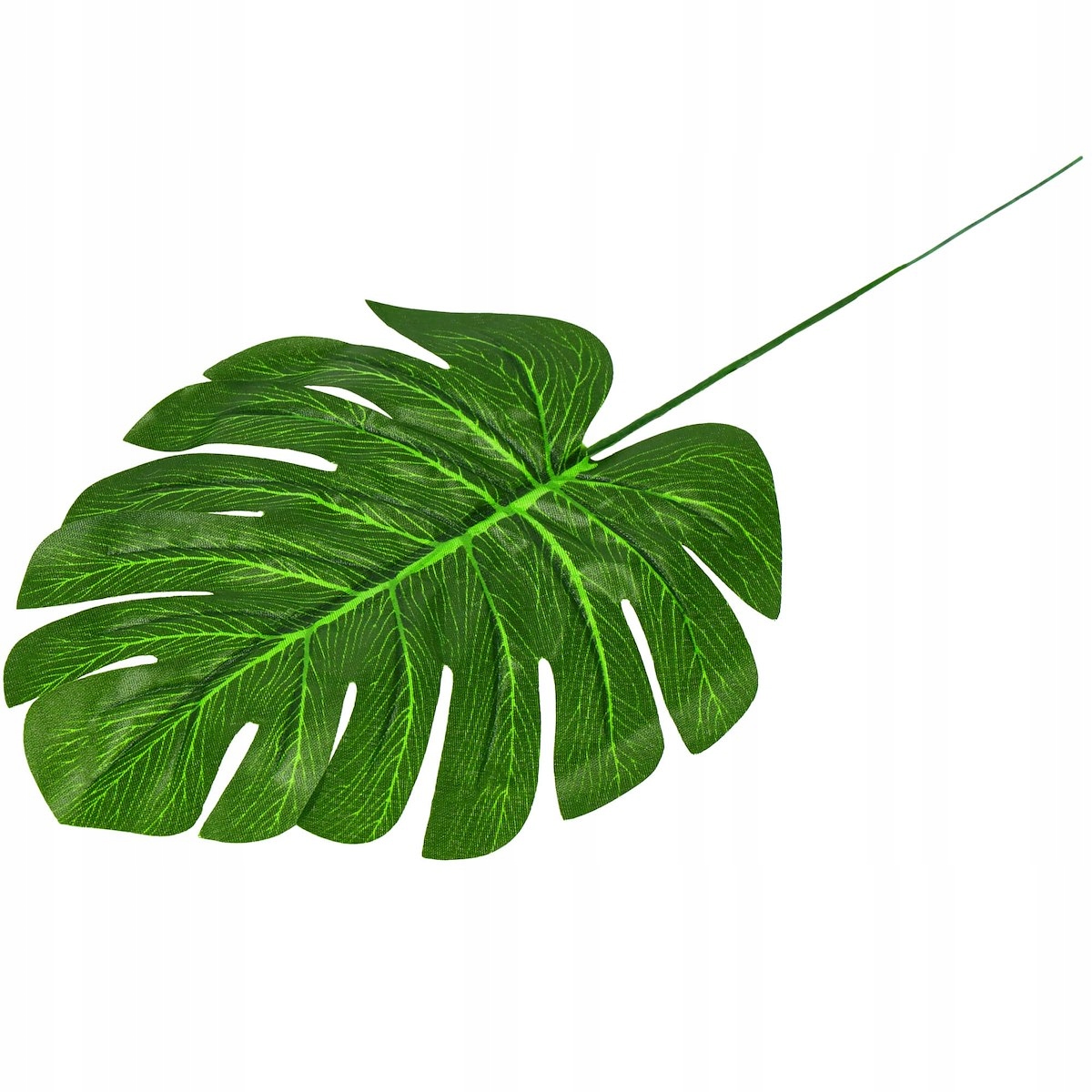 SZTUCZNE LIŚCIE MONSTERA 6 SZT. OZDOBNE STROIK KWIATY DEKORACYJNE Kolor zielony