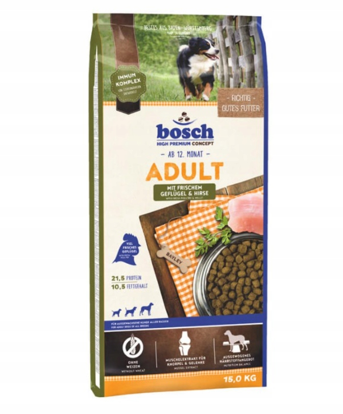 Bosch Adult Proso 15 Kg Sucha Karma Dla Owczarka Labradora