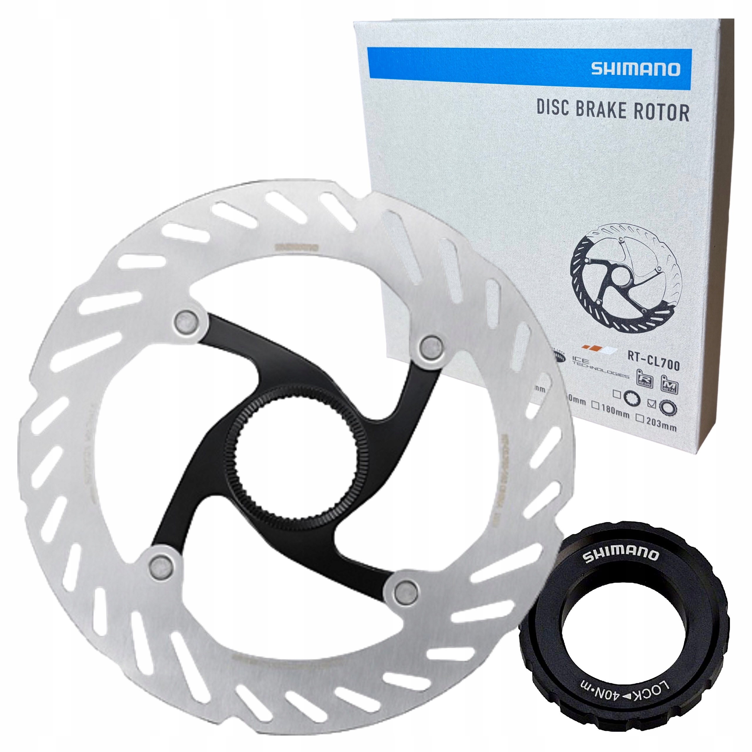Tarcza Hamulcowa Shimano CenterLock 160mm CL700 105 Slx z Ice-tech Box