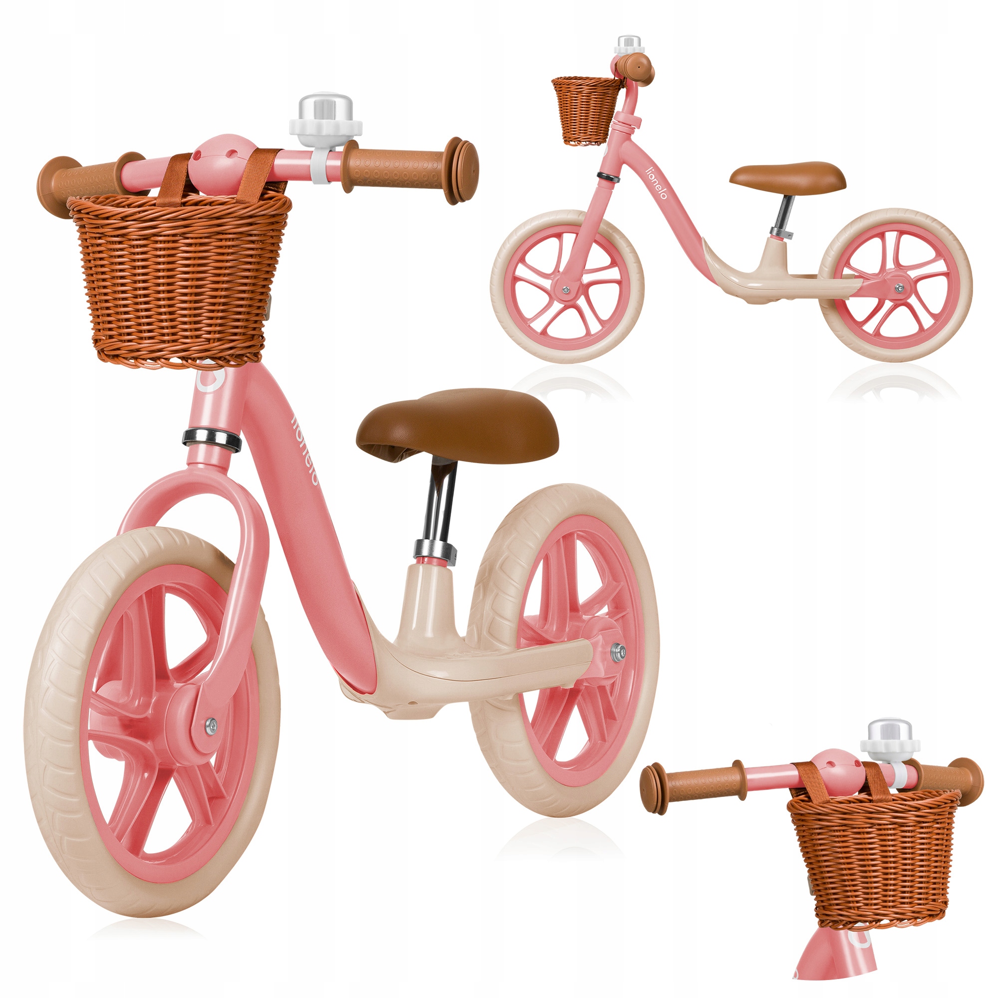 Rowerek Biegowy Lekki dla dziecka Z Koszyczkiem Lionelo Alex Eva 12''