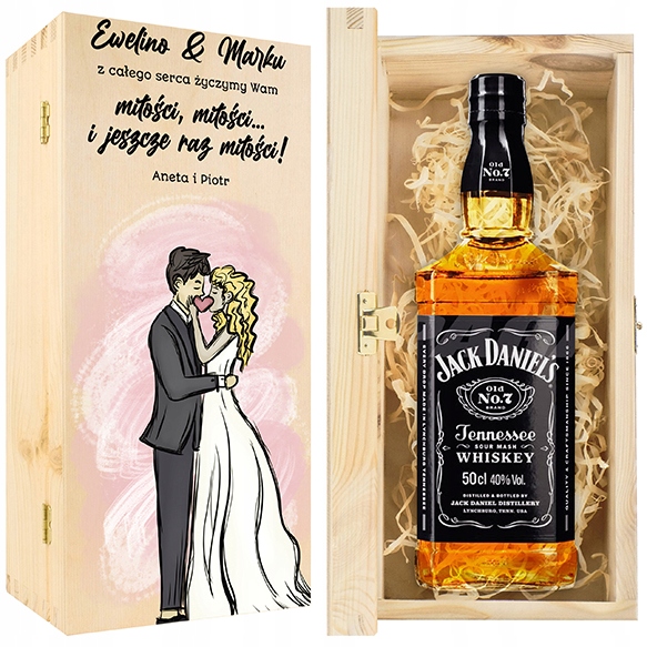 

Skrzynka Na Whisky Na Ślub Dla Pary Młodej