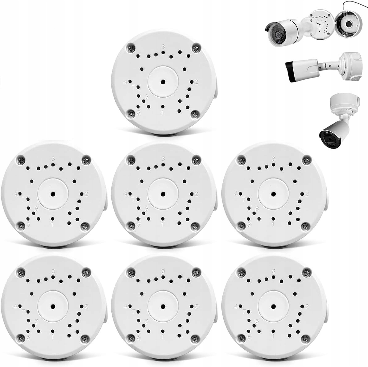 Montážní krabice pro kamery Oossxx, voděodolná, univerzální, 7 ks