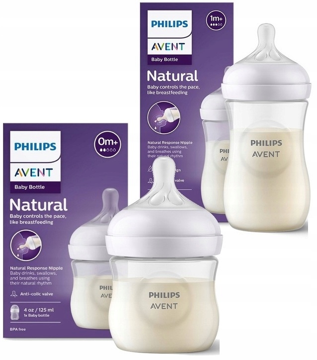AVENT 2x BUTELKA ANTYKOLKOWA NATURAL 3 RESPONSE 260ml+125ml ZESTAW STARTOWY Informacje o bezpieczeństwie CE