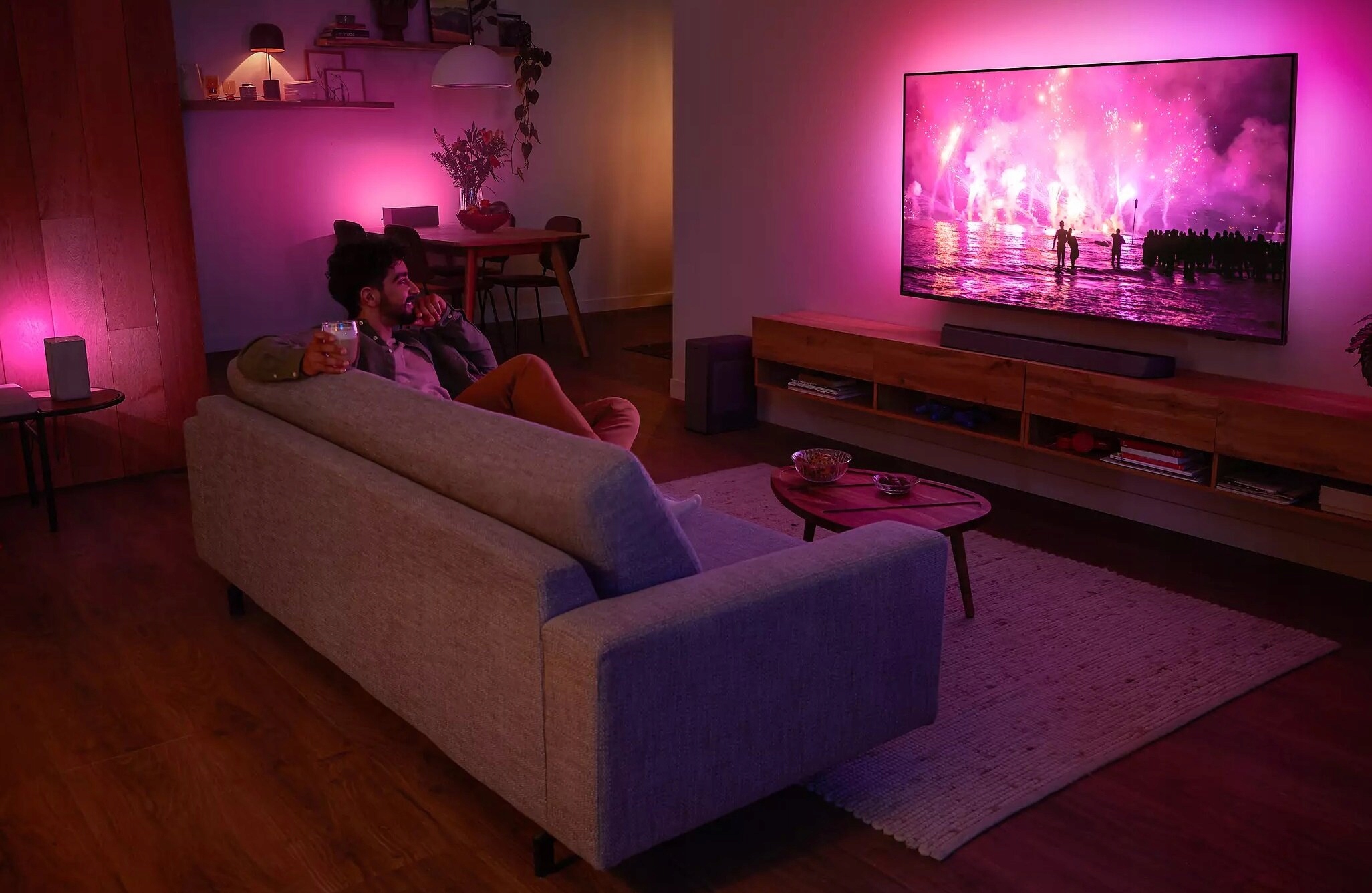 Soundbar Philips TAB8507B/10 3.1 600 W czarny AirPlay 2 Bluetooth Wi-Fi Kolor czarny